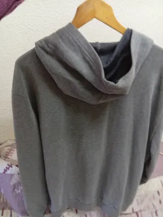 Sudadera con capucha gris talla 3XL