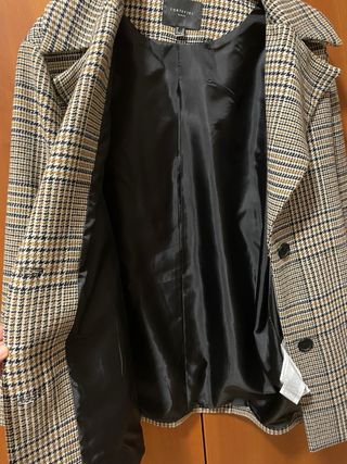 Abrigo cuadros forro nuevo