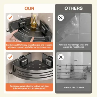 Estante de Ducha Lekesky sin Taladro (2 Unidades)