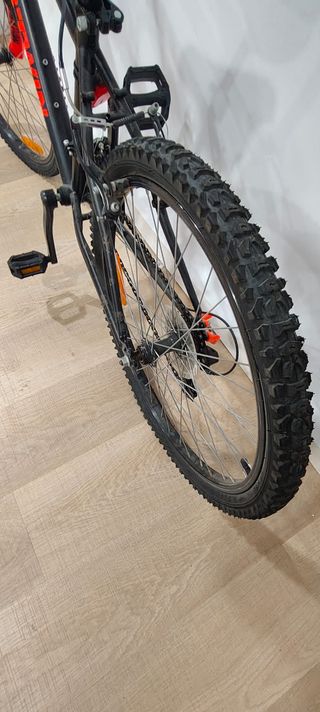 Bicicleta Rockrider ST 100 Negra/Flúor