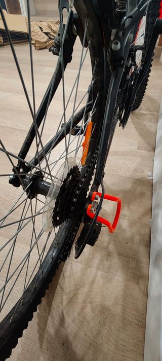 Bicicleta Rockrider ST 100 Negra/Flúor