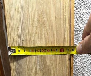 Puerta de interior de madera con cristal