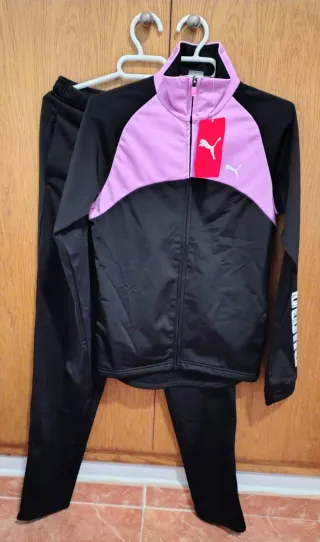 Chándal Puma Negro y Rosa