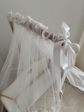 Moisés blanco con dosel