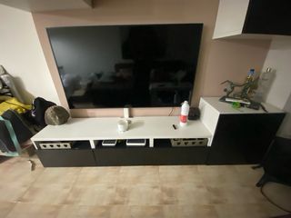 Mueble TV Modular Blanco y Negro