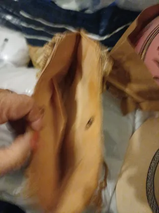 Bolso de fiesta beige y dorado