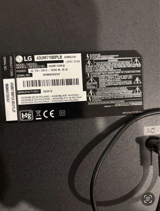 Smart TV LG 43 43UM7100PLB
