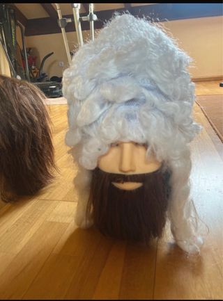 Peluca rosa y marrón