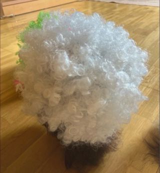 Peluca rosa y marrón