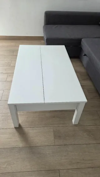 Mesa de centro elevable Ikea blanca