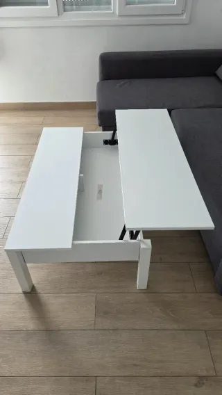 Mesa de centro elevable Ikea blanca