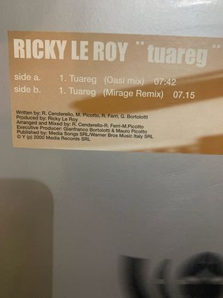 Vinilo Remember" Ricky Le Roy - Tuareg"