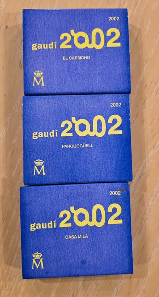 3 Monedas Plata 10€ FNMT Año Gaudí 2002