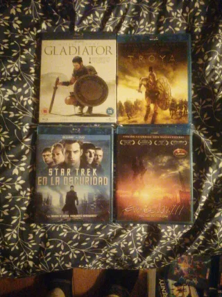 Pack 4 Películas Blu-ray Gladiator, Troya, Star Tr