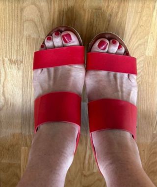 Sandalias Rojas Plataforma Talla 39