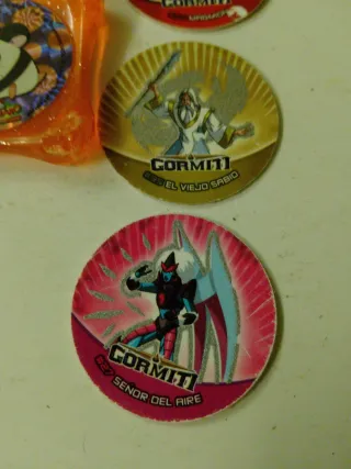 Lote de 4 Tazos Gormiti y Hamtaro