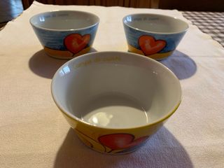 Set 3 Tazze Egan Cuori Ceramica
