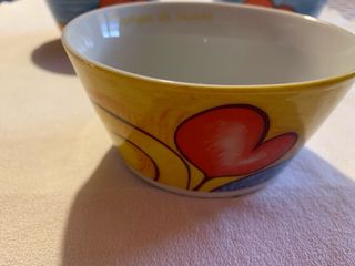 Set 3 Tazze Egan Cuori Ceramica