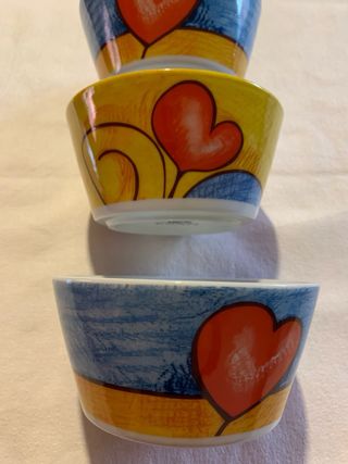 Set 3 Tazze Egan Cuori Ceramica