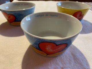 Set 3 Tazze Egan Cuori Ceramica