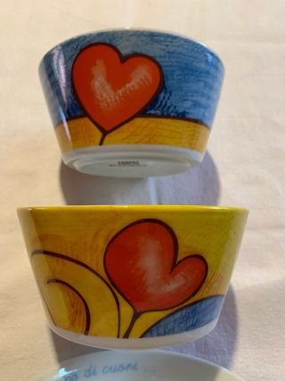Set 3 Tazze Egan Cuori Ceramica
