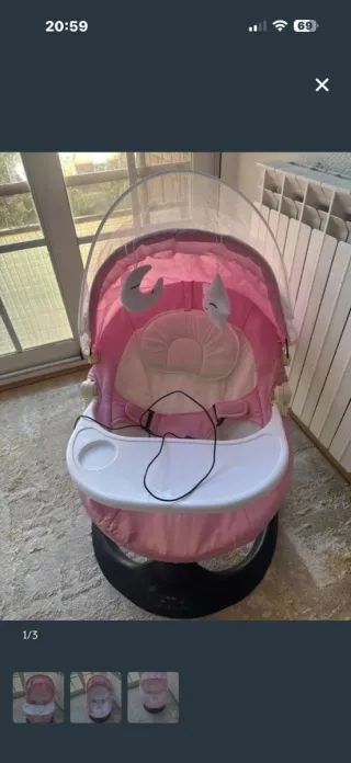 Hamaca para bebé rosa