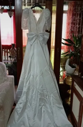 Vestido de Novia Encaje y Perlas