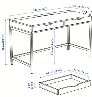 Escritorio blanco Ikea ALEX