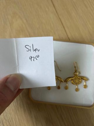 Pendientes Abejas Malia en plata con baño de oro