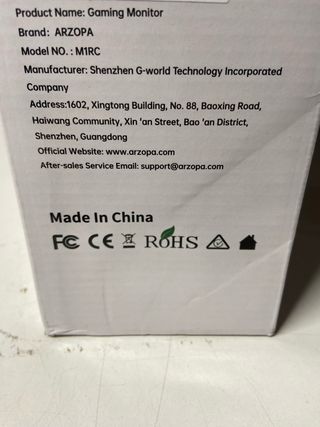 : Monitor Arzopa M1RC 27 QHD 180Hz 1ms