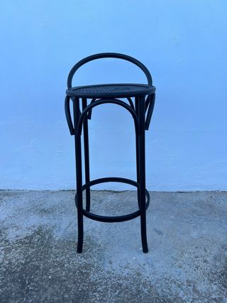 Taburete alto metal negro