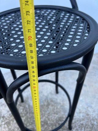 Taburete alto metal negro