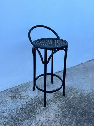 Taburete alto metal negro