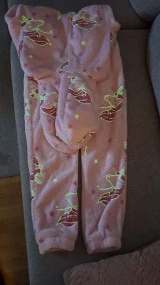 Pijama entero unicornio rosa. Talla 13/14