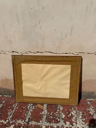 Cuadro Virgen María Marco Madera Tallada