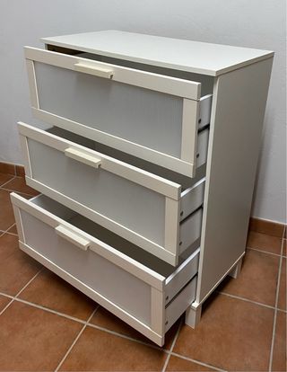 Cajonera blanca Ikea 3 cajones