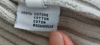 Cardigan uomo zip beige/nero taglia XL