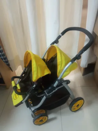 Silla de paseo Miyo doble amarilla