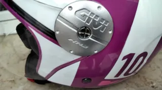 Casco Moto Donna Bianco Viola GIVI LADY s