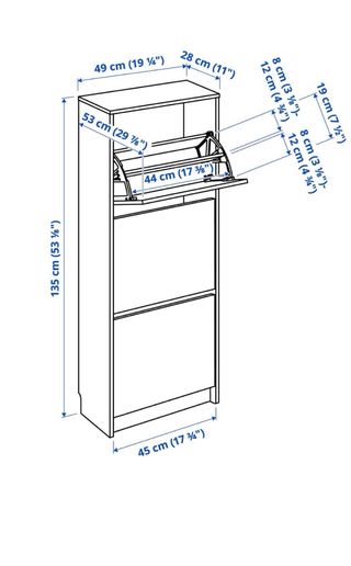 Zapatero 3 baldas  madera oscuro
