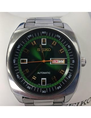 RELOJ SEIKO RECRAFT SNKM97 VERDE CON ESLABONES Y CAJA