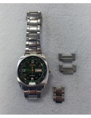 RELOJ SEIKO RECRAFT SNKM97 VERDE CON ESLABONES Y CAJA