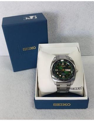 RELOJ SEIKO RECRAFT SNKM97 VERDE CON ESLABONES Y CAJA