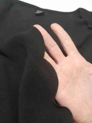 Mono corto negro mangas de tul lunares