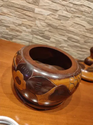 Batea de madera de cedro tallada