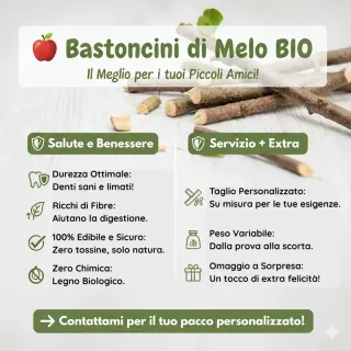 Bastoncini di Melo per Roditori