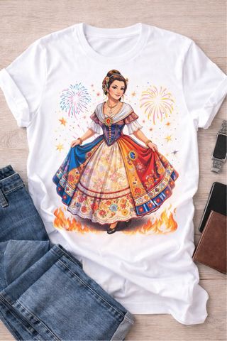 Camiseta sublimada multicolor talla única