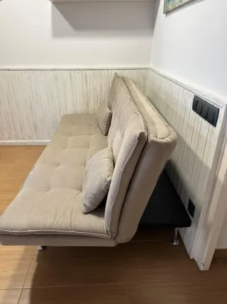 Sofá Cama Beige Tela Alia