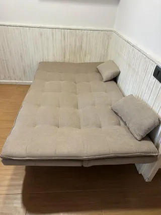 Sofá Cama Beige Tela Alia