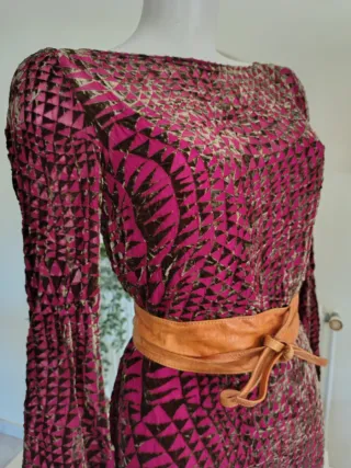 vestido boho velvet burnout easy wear talla 44